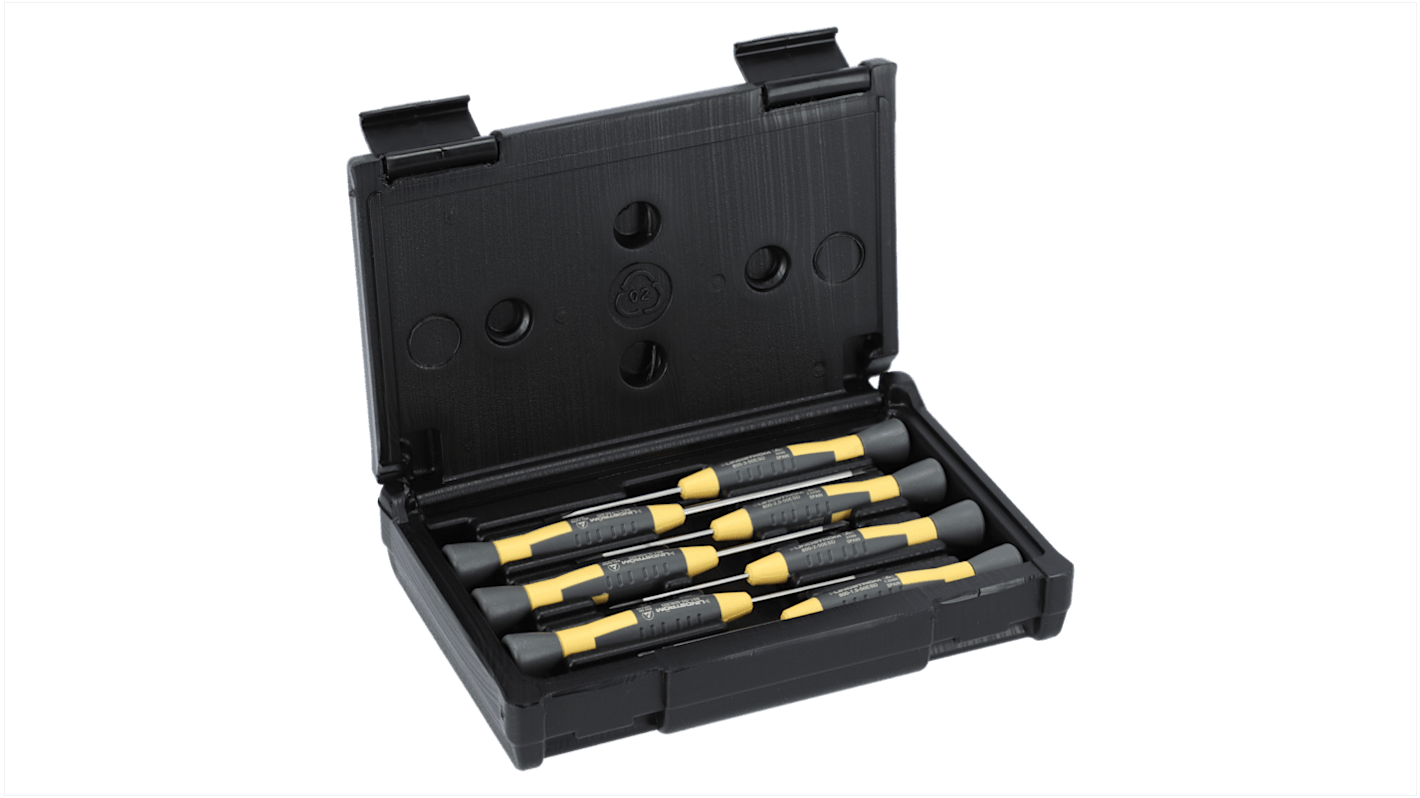 Lindstrom Phillips; Slotted Precision Screwdriver Set, 7-Piece, ESD-Safe