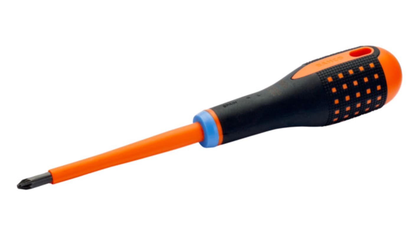 Bahco Slotted Insulated Screwdriver, PZ1-PZ2 Tip, VDE/1000V