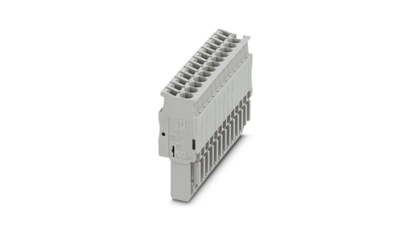 Phoenix Contact SP 2.5/13 Series Terminal Plug for Use with Din Rail, 24A