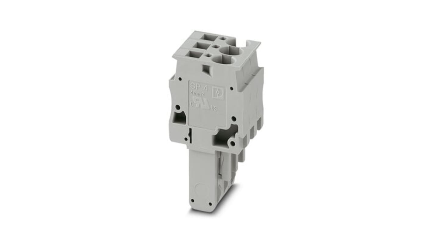 Phoenix Contact SP 4/ 3 Series Terminal Plug for Use with Din Rail, 32A