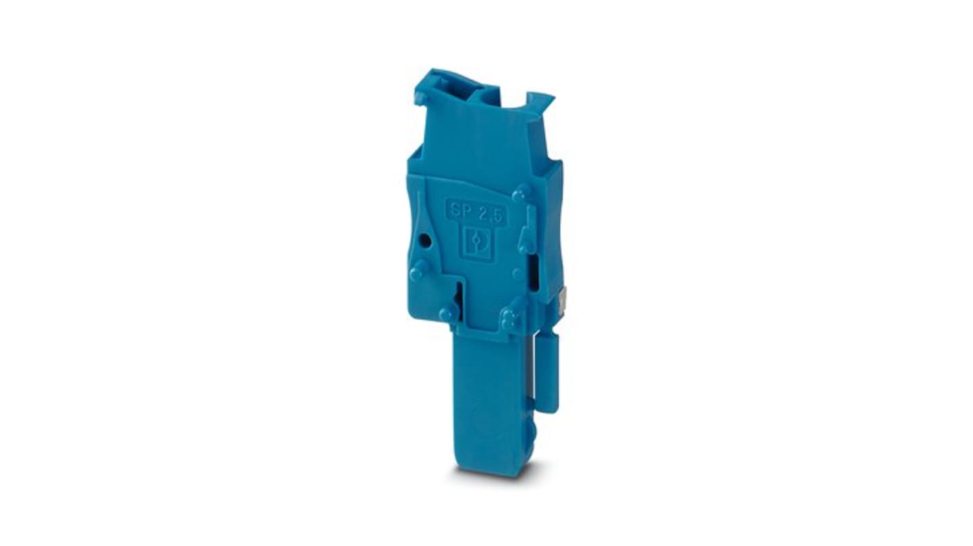 Phoenix Contact SP 2.5/ 1-R BU Series Terminal Plug for Use with Din Rail, 24A