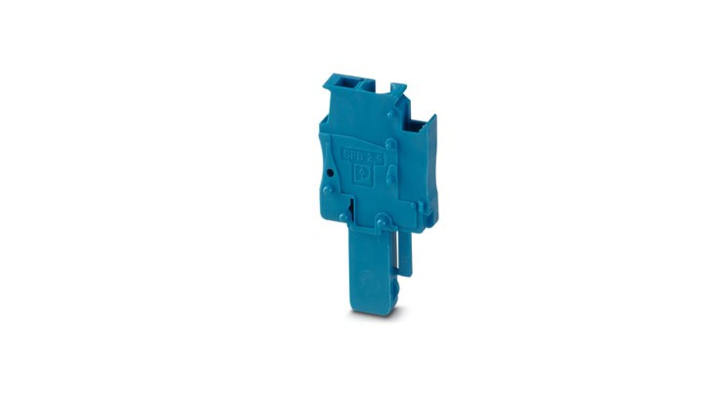 Phoenix Contact SPB 2.5/ 1-M BU Series Terminal Plug for Use with Din Rail, 24A