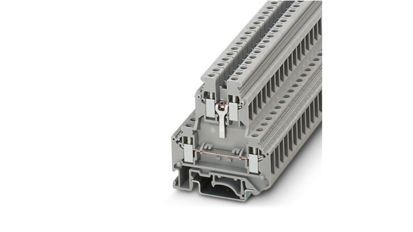 Phoenix Contact UKK 5-BE Series Grey Component Terminal Block, 4mm², 2-Level, Screw Termination