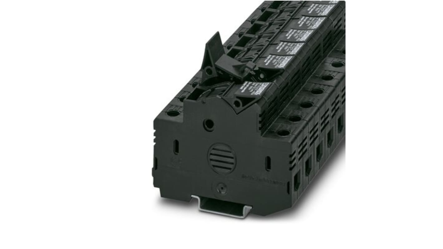 Phoenix Contact UK 10.3-CC HESI N Series Black Modular Terminal Block, 25mm², 1-Level, Screw Termination