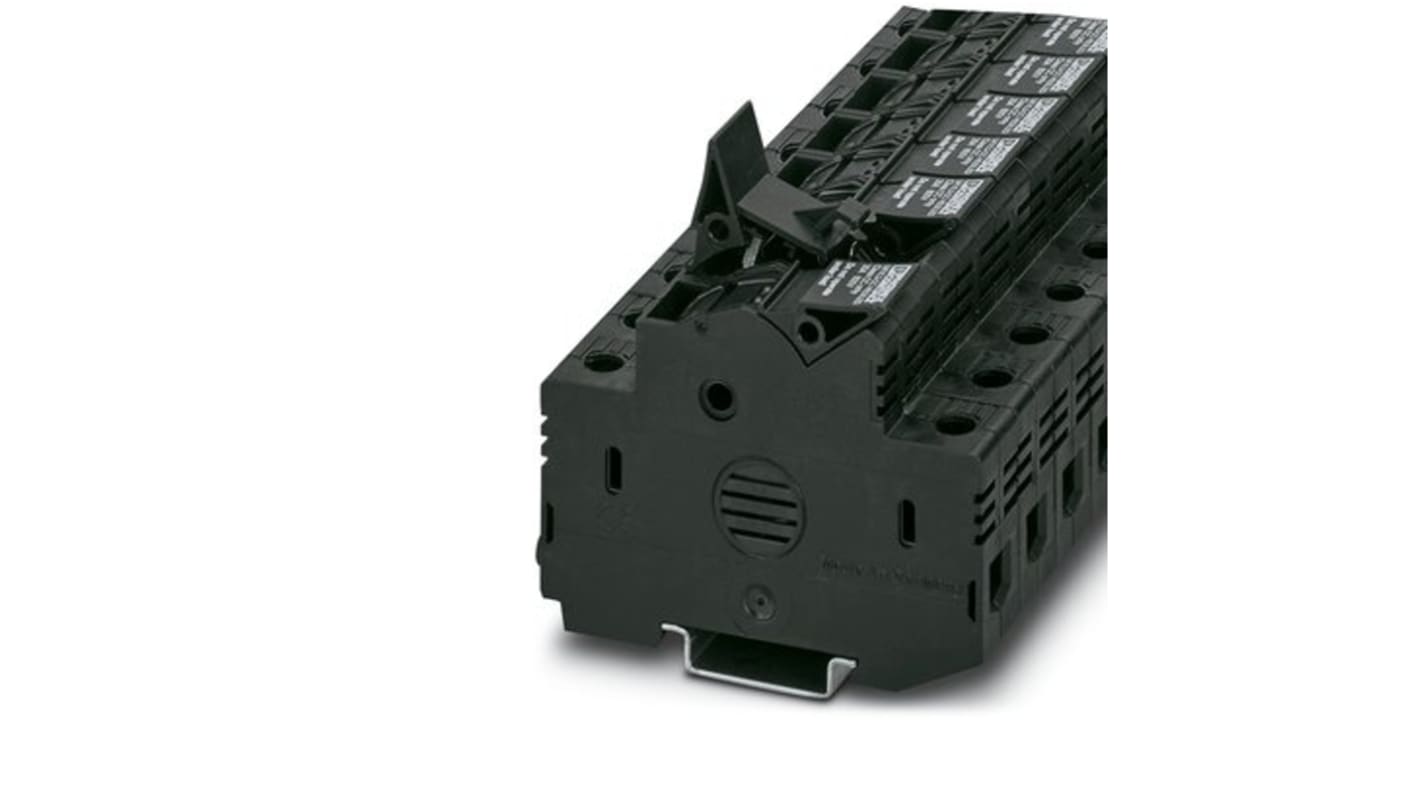 Phoenix Contact UK 10.3-CC HESILED N600 Series Black Modular Terminal Block, 25mm², 1-Level, Screw Termination