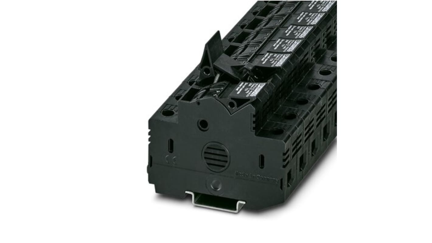 Phoenix Contact UK 10.3-CC HESILED N72 Series Black Modular Terminal Block, 25mm², 1-Level, Screw Termination