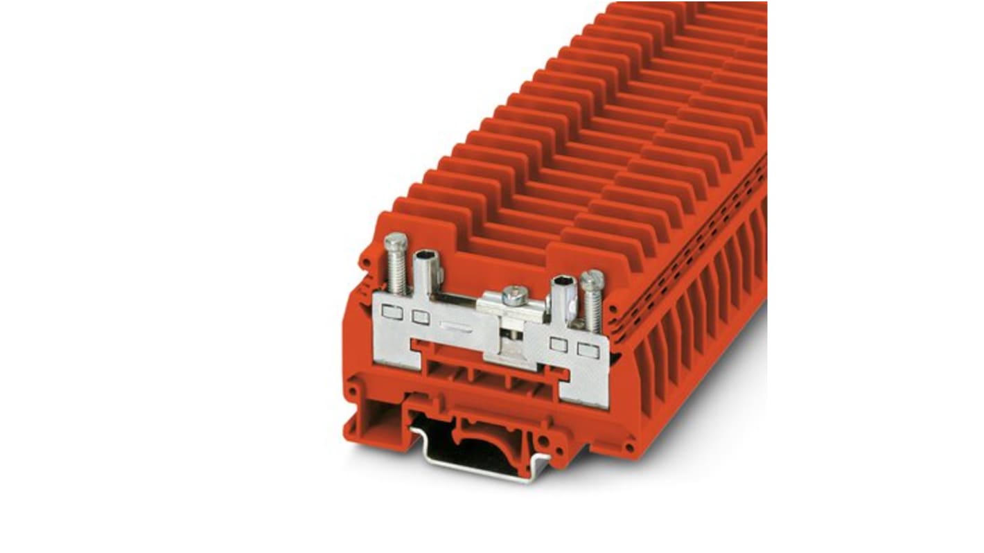 Phoenix Contact URTK/S-IB RD Series Red Disconnect Terminal Block, 6mm², 1-Level, Screw Termination