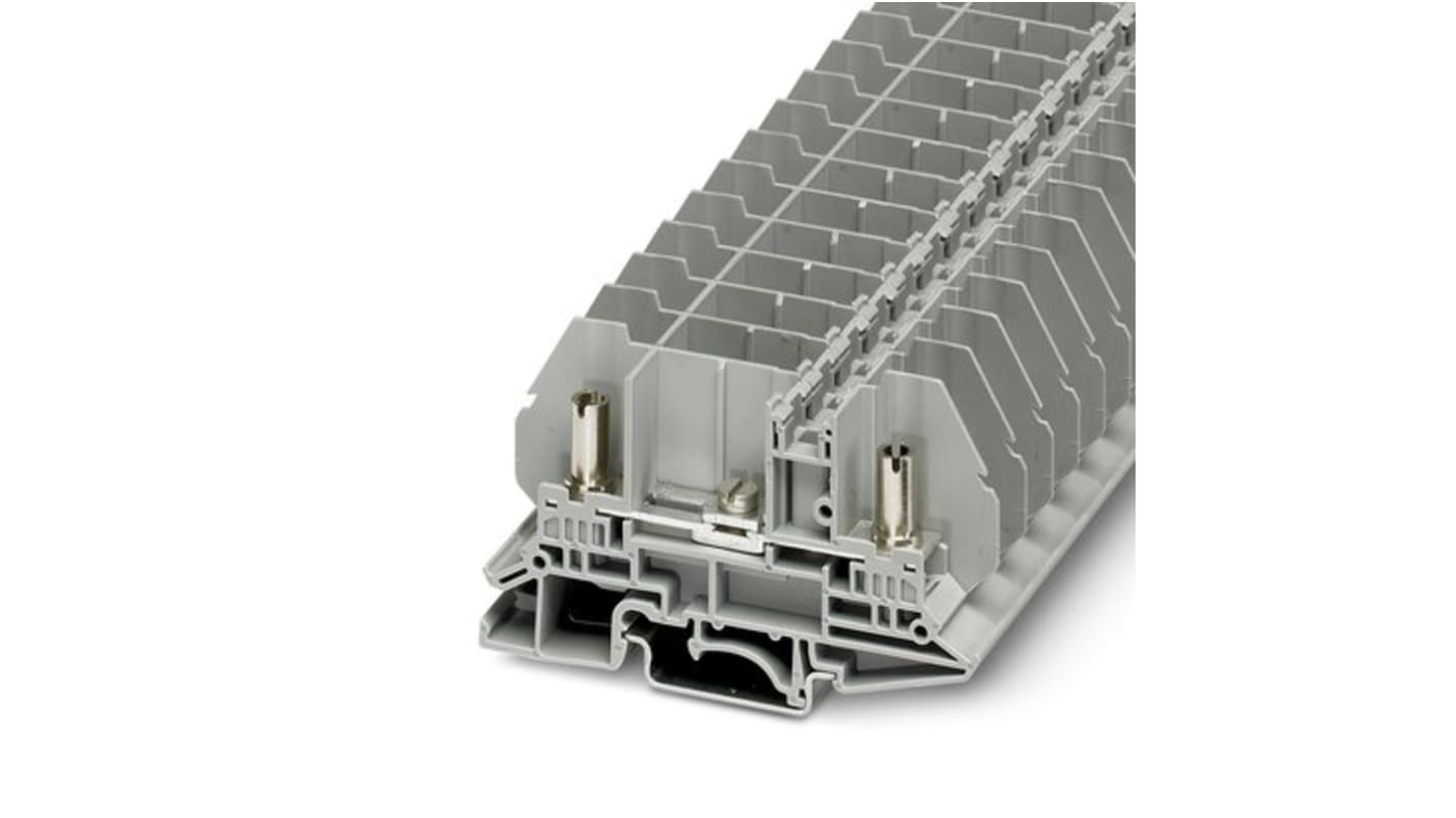 Phoenix Contact RSC 5-T Series Grey Test Disconnect Terminal Block, 10mm², 1-Level, Bolt Termination