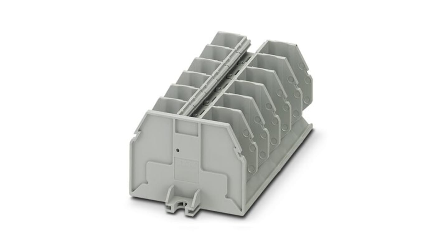 Phoenix Contact RBO 5-F/6 Series Grey Terminal Block, 10mm², 1-Level, Bolt Termination