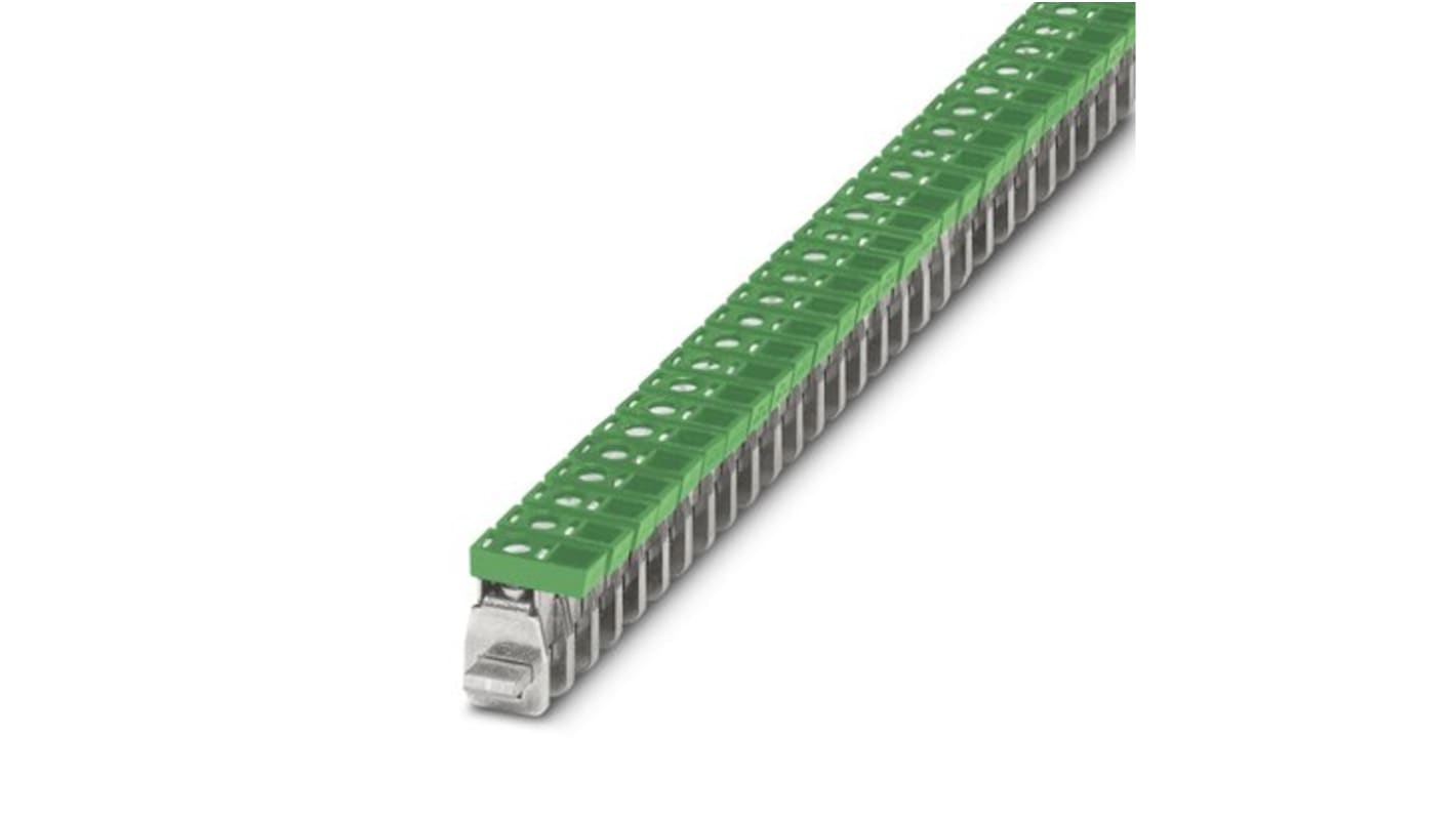 Phoenix Contact AKG 16 GN Series Green Terminal Block, 16mm², 1-Level, Screw Termination