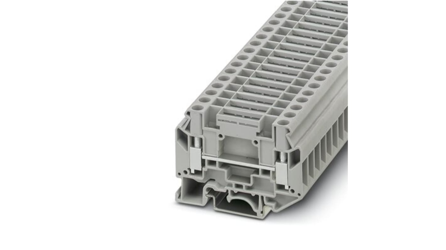 Phoenix Contact UKD 6 Series Grey Feed Through Terminal Block, 6mm², 1-Level, Screw Termination