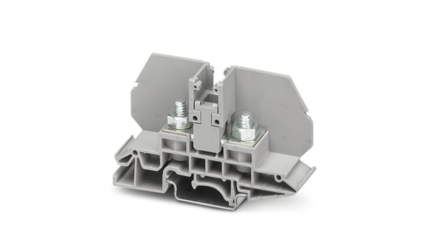 Phoenix Contact RBO 6 Series Grey Terminal Block, 35mm², Single-Level, Bolt Termination