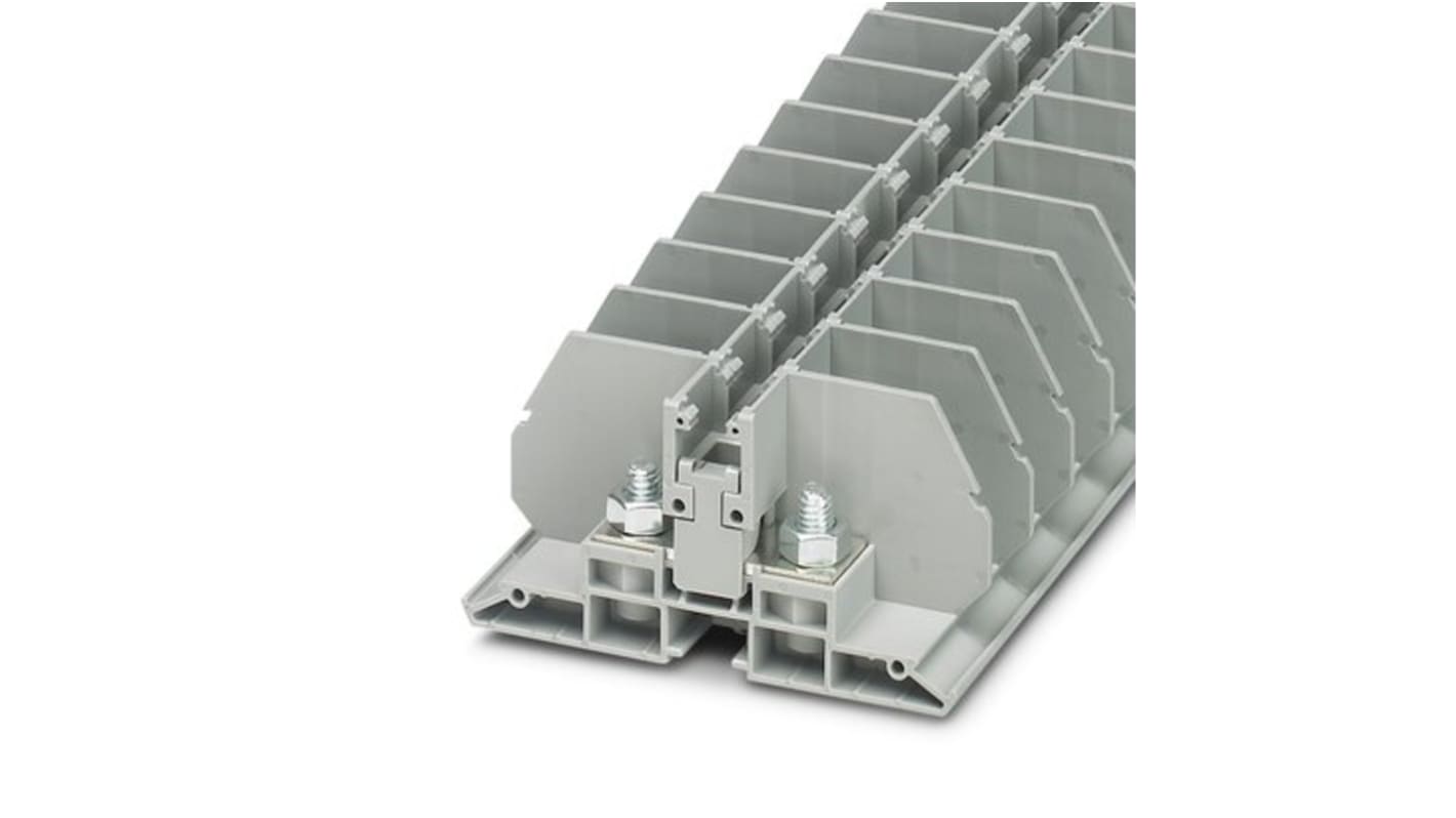 Phoenix Contact RBO 6-F Series Grey Terminal Block, 35mm², 1-Level, Bolt Termination