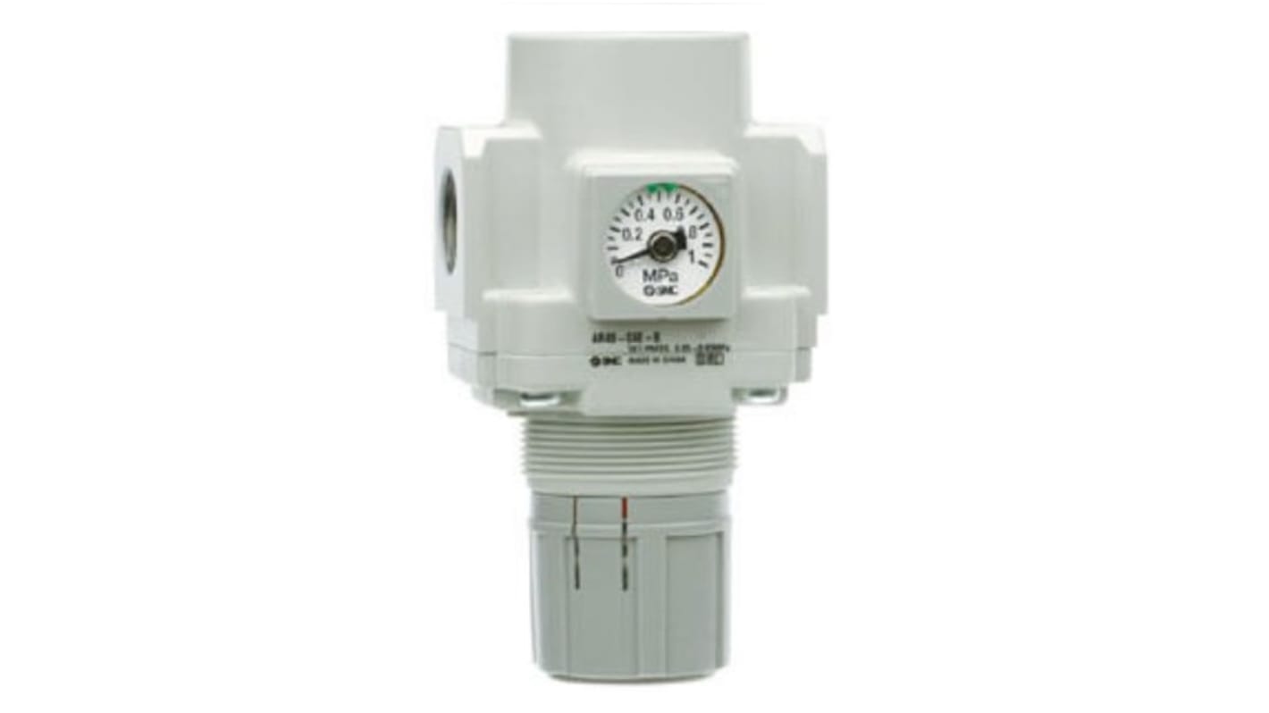 SMC G 1/8 Pneumatic Regulator - 0.05MPa to 1MPa, 1/4 in, 0.05Mpa max. input, AR