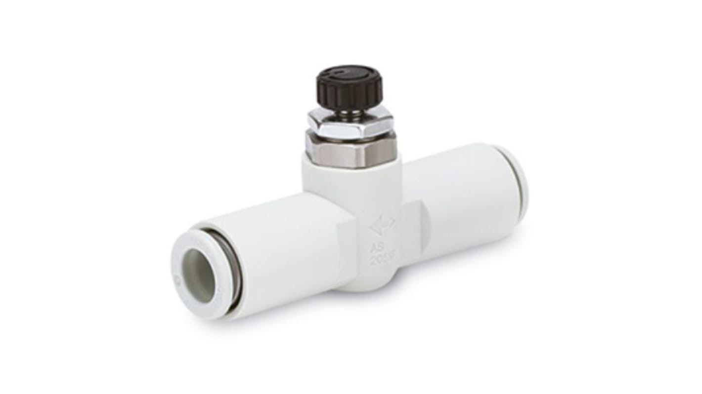 SMC AS Series Threaded Fitting, 3.2mm Tube Inlet Port x 3.2mm Tube Outlet Port, AS*1FM Series