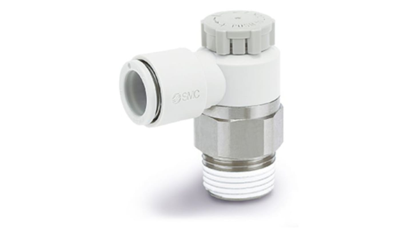 SMC AS Series Threaded Fitting, UNI 1/8 Male Inlet Port x 4mm Tube Outlet Port, SERIE AS###1F-#A