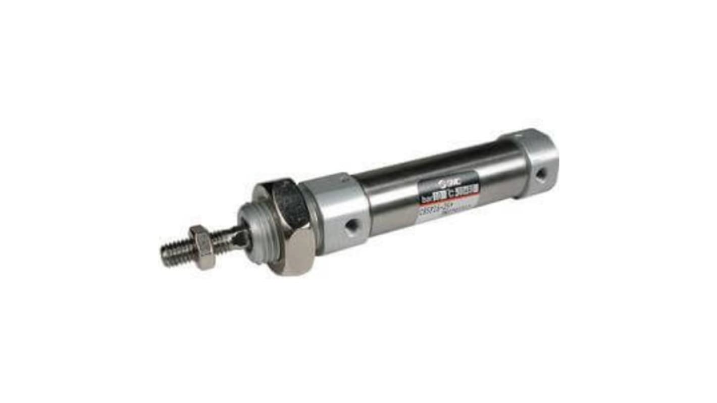 SMC Double Acting Cylinder - Cylinder Series C85, 25mm Bore, 100mm Stroke, C85 Series, Double Acting
