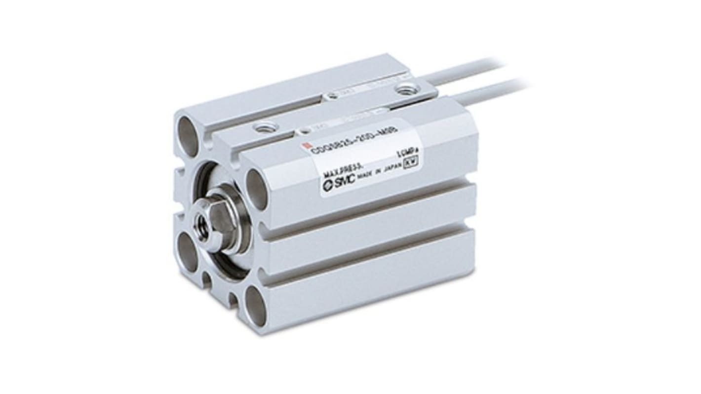 SMC Pneumatic Compact Cylinder - Cylinder Series CQS, 12mm Bore, 100mm Stroke, CQS Series, Double Acting