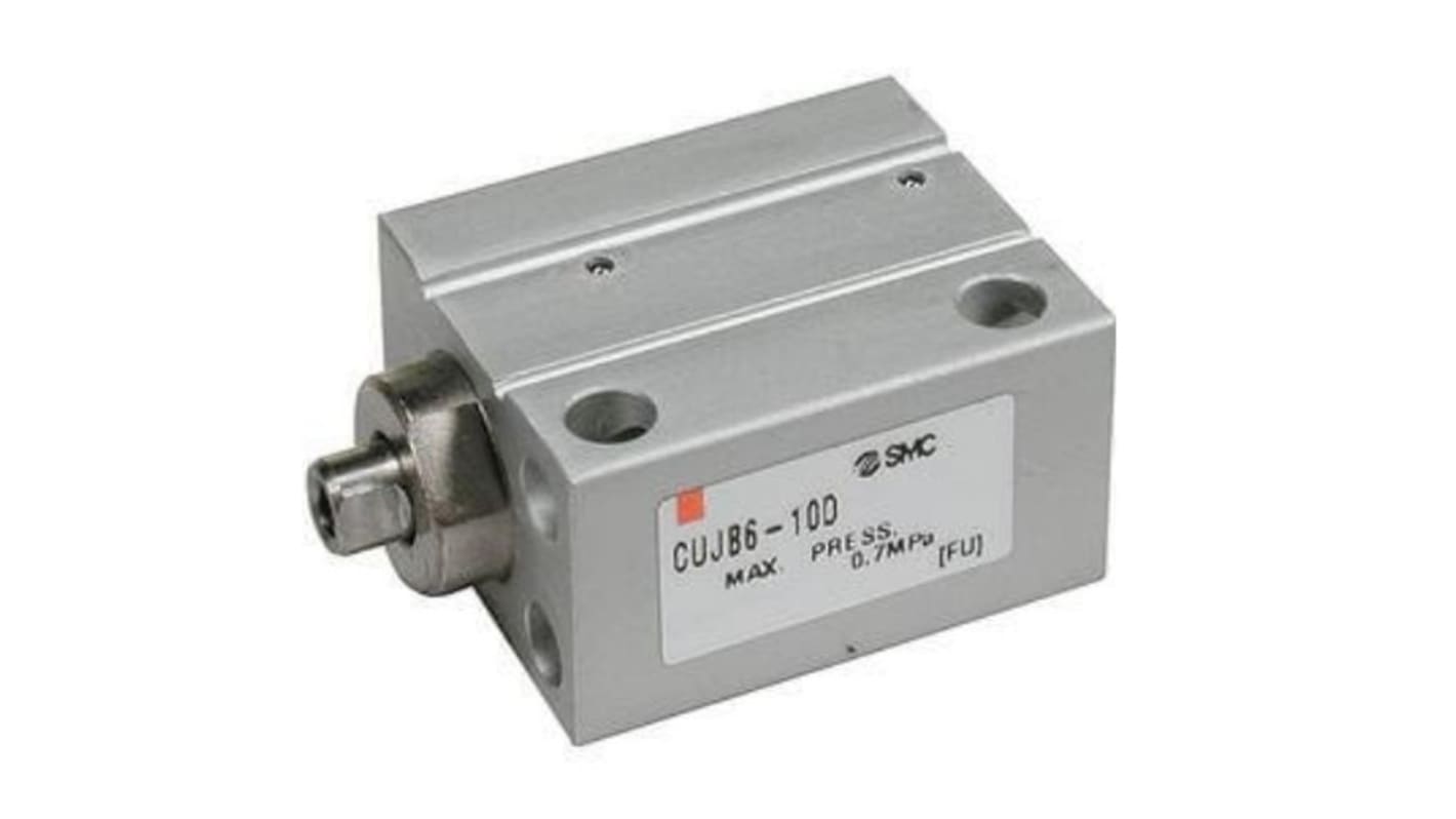 SMC Pneumatic Cylinder - CDUJB6, 6mm Bore, 15mm Stroke, CUJ Series, Double Acting