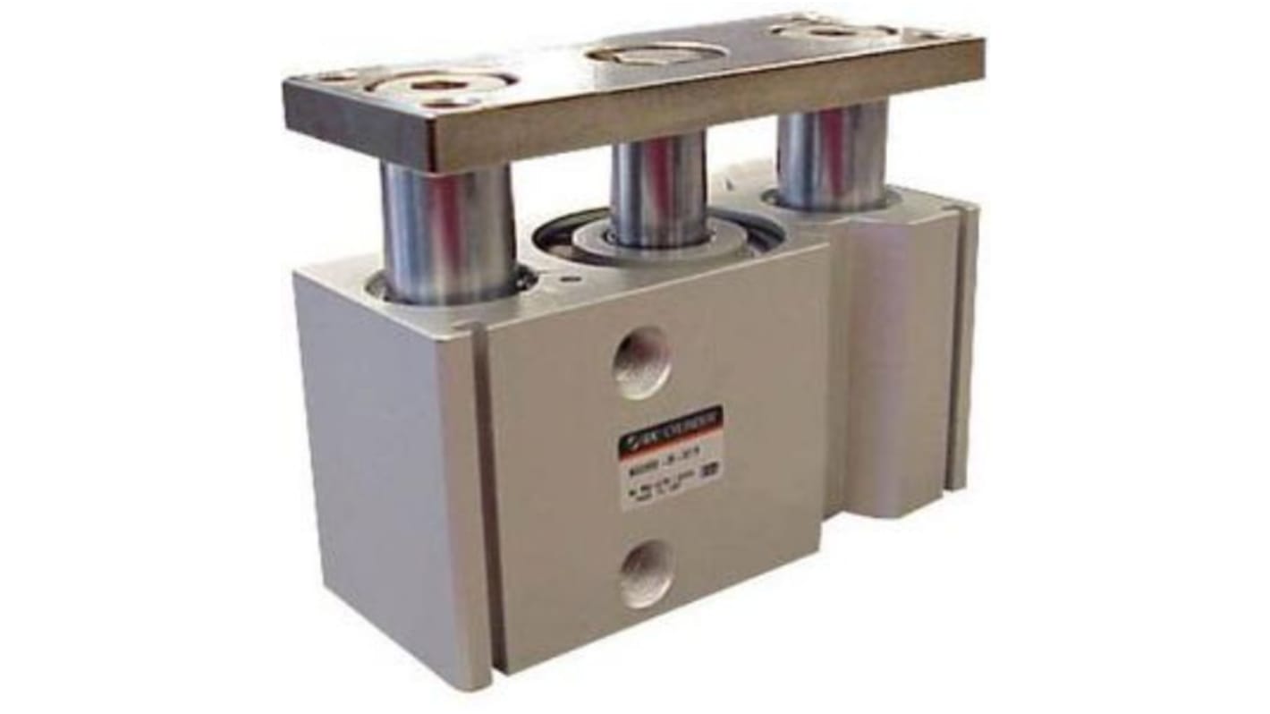 SMC MGQ Cylinder Series MGQ Pneumatik-Führungszylinder doppeltwirkend mit Kugellager, Bohrung Ø 32mm / Hub 25mm