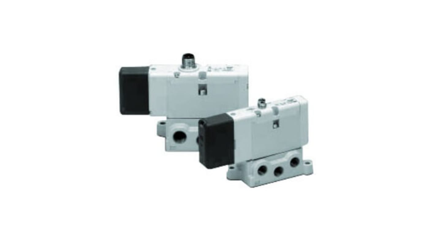 Electroválvula neumática SMC, Serie EVS1-01, Función Solenoid Valve 2-Position Double, Solenoide/Piloto