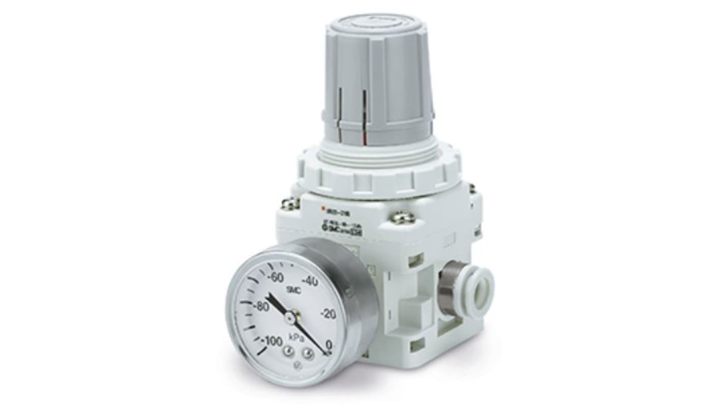 SMC 140L/min Vacuum Regulator, -100kPa to -1.3kPa