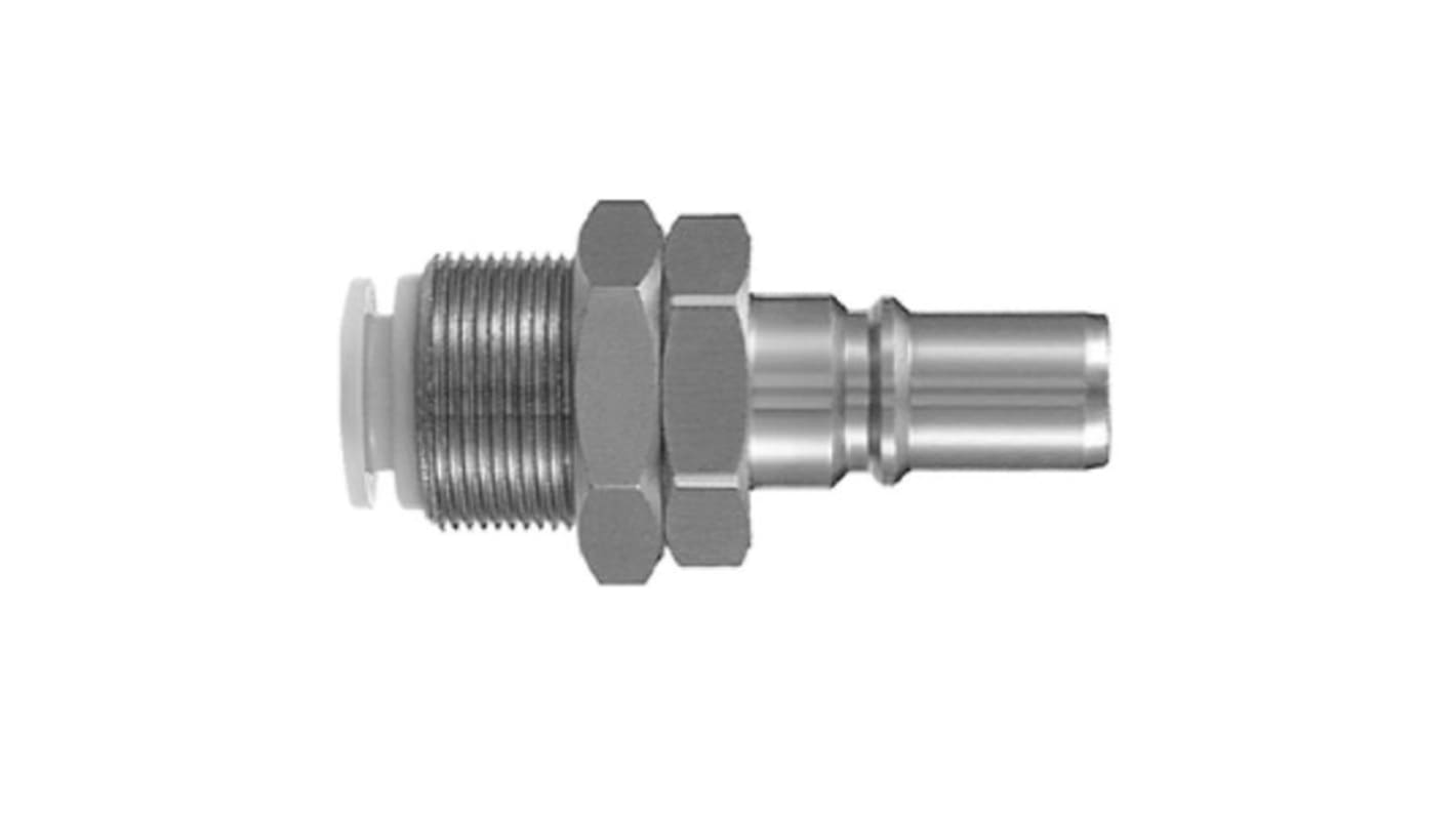 SMC Nickel Plated Brass Female, Male Pneumatic Quick Connect Coupling, M5 6mm One Touch Fitting