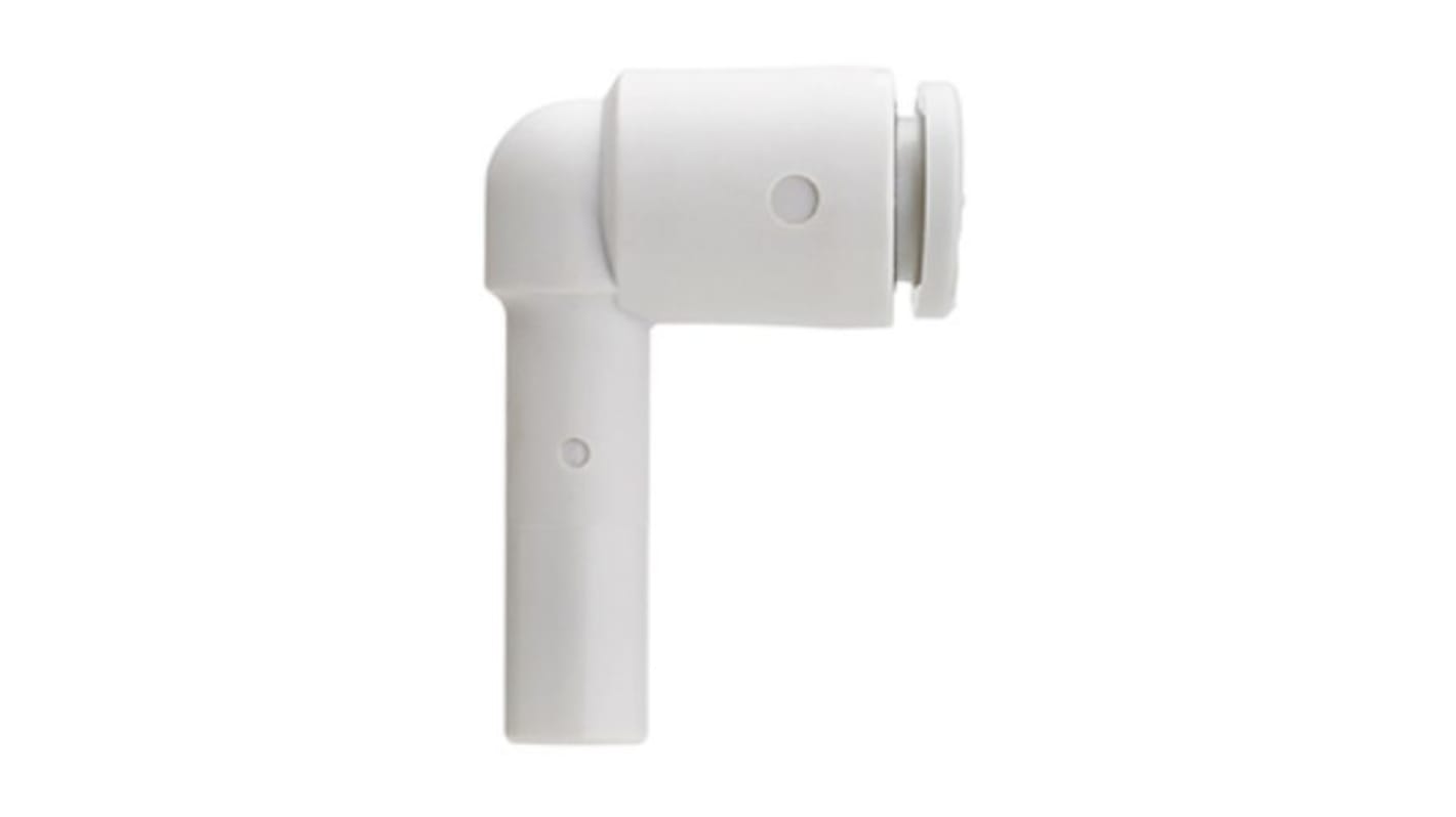 SMC KQ2 Series Elbow Fitting, 3.2 mm to 3.2 mm, Threaded-to-Tube Connection Style, Series KQ2