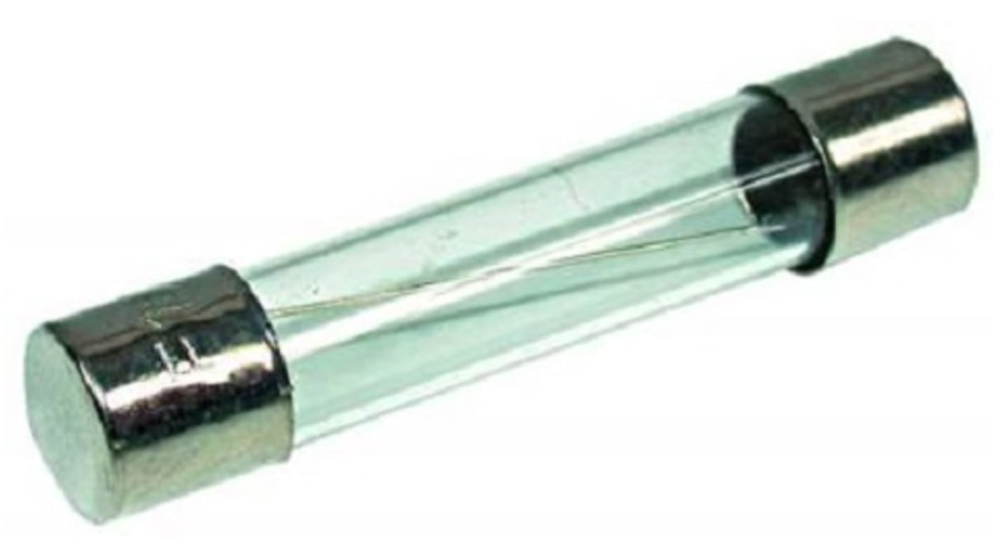 Fusible de cartucho de cristal Mersen, 250V ac, 63mA, 5 x 20mm, acción retardada