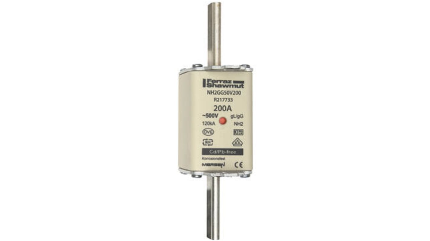 Mersen 200A NH Fuse, NH2, 500V ac