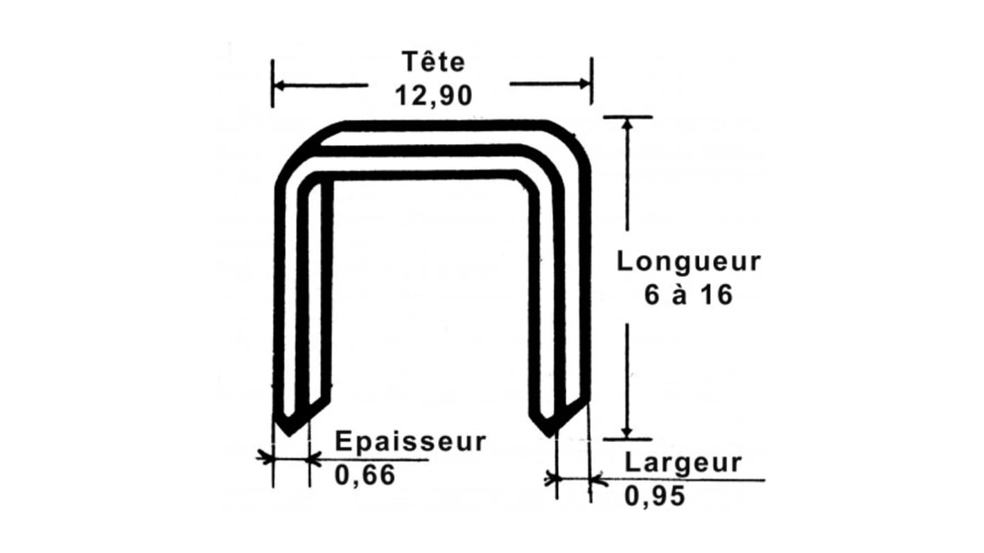 Grapas SAM, 19843, 12.9mm