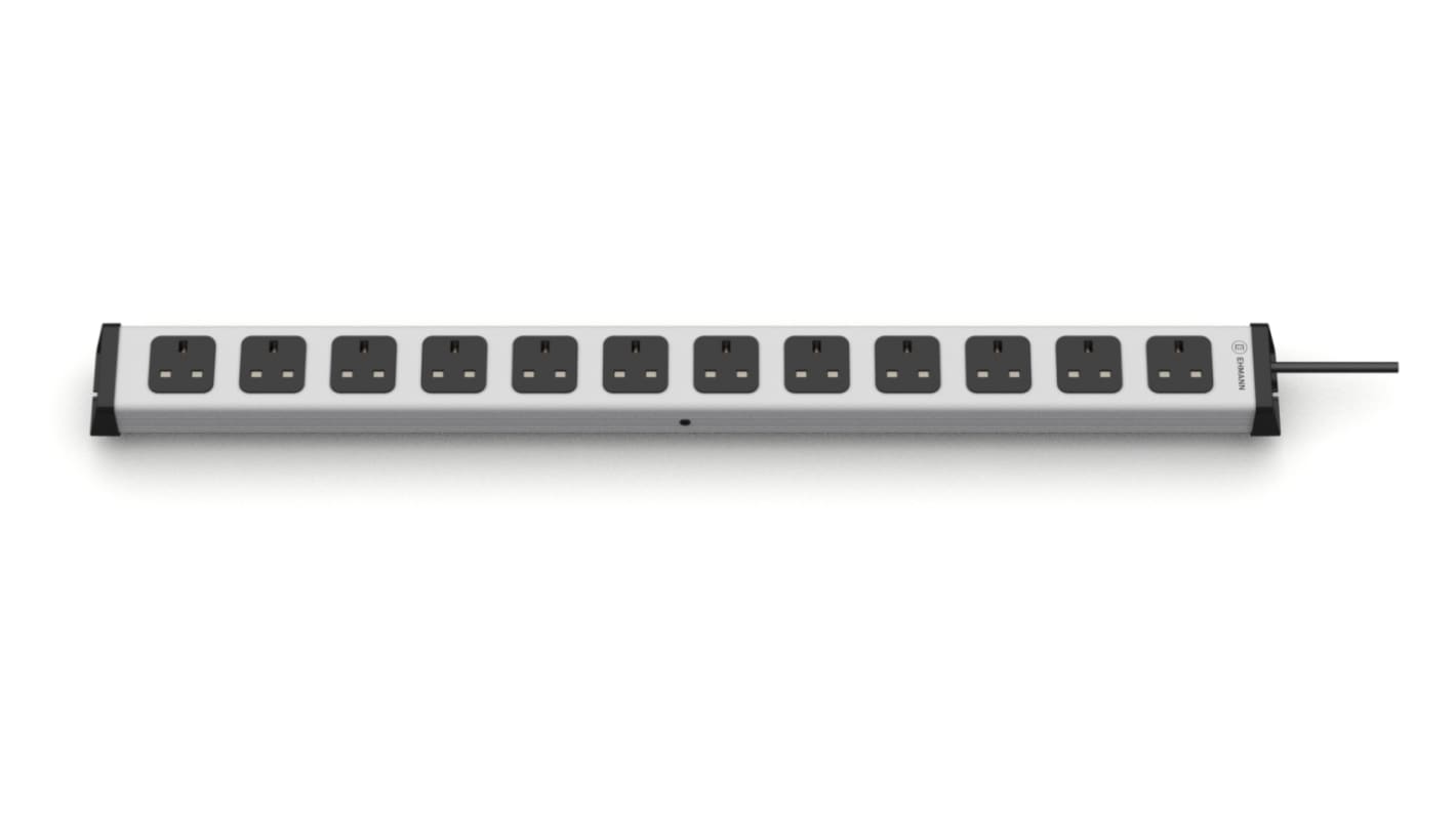 Ehmann Typ G – Britisch Stromverteilungseinheit, 12-fach , UK-Netzstecker, 1.5m Kabel, 230 V, / 13A, Wandmontage