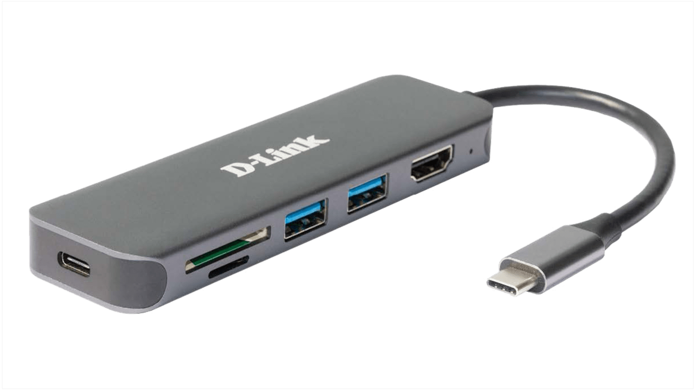 Hub USB C D-Link, DUB-2327, USB 1.1, USB 2.0, USB 3.0 USB 3 Bus USB USB C