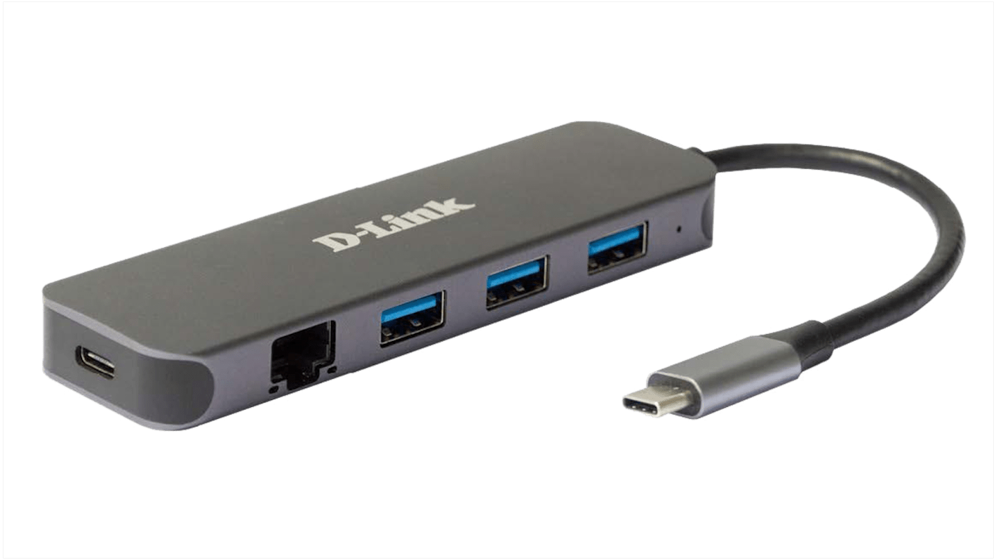 Rozbočovač USB-C DUB-2334, standard: USB 1.1, USB 2.0, USB 3.0 USB, počet portů USB: 4 Sběrnice USB, typ USB: USB C