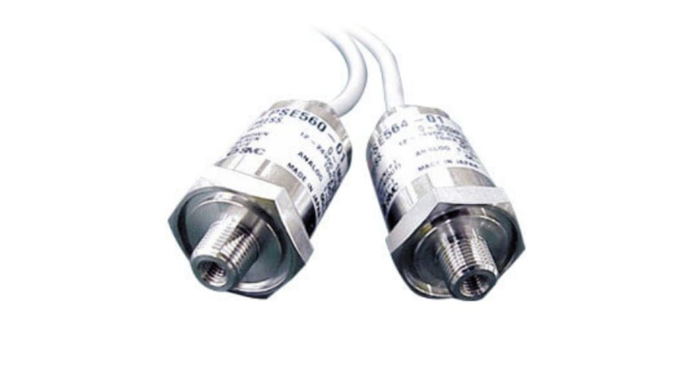 SMC PSE560 Series Pressure Sensor, 0kPa Min, 500kPa Max, Analogue Output 1 → 5 V Output