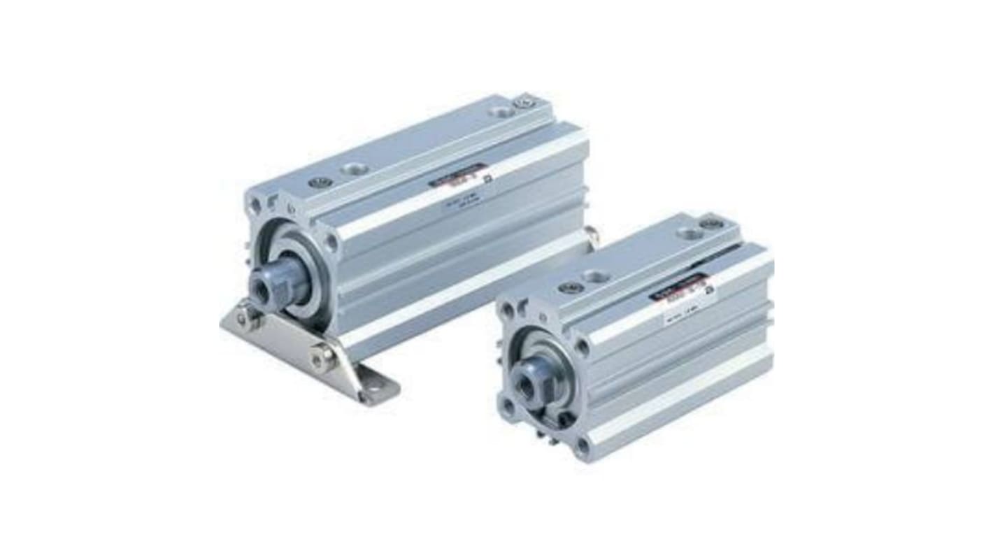 Vérin compact pneumatique SMC RQ Series RQ Double Action , alésage de 25mm, course de 15mm