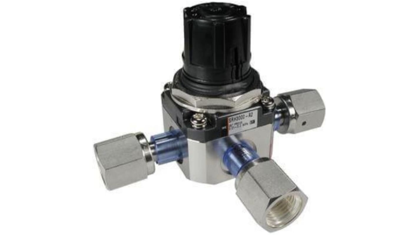 SMC Rc 1/4 Pneumatic Regulator - 0.02MPa to 0.7MPa, 1/4 in, 1Mpa max. input, SRH301