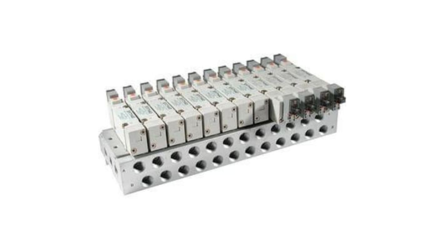 SMC Manifold Pneumatic Solenoid Valve - Air G 1/4 SS7000 Series