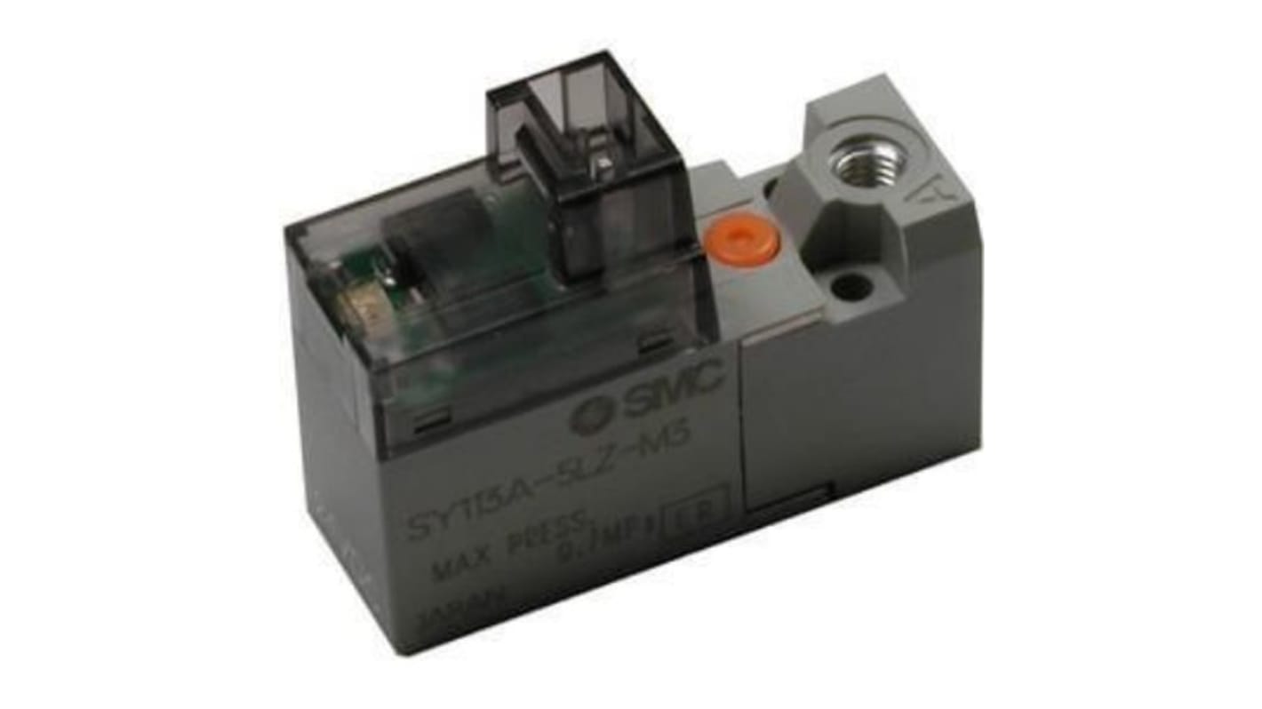 Electroválvula neumática SMC, Serie SY100, Rosca M3 Métrico, Función 3 Port Solenoid Valve, Solenoide