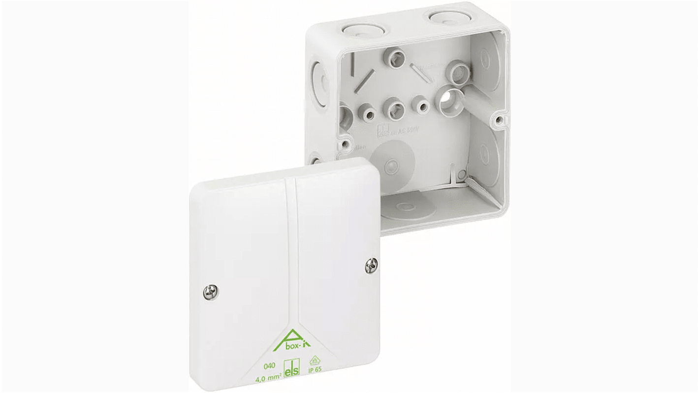 Spelsberg Abox-i 040 Series Grey ASA Junction Box, IP65, 0 Terminals, 93 x 93 x 55mm