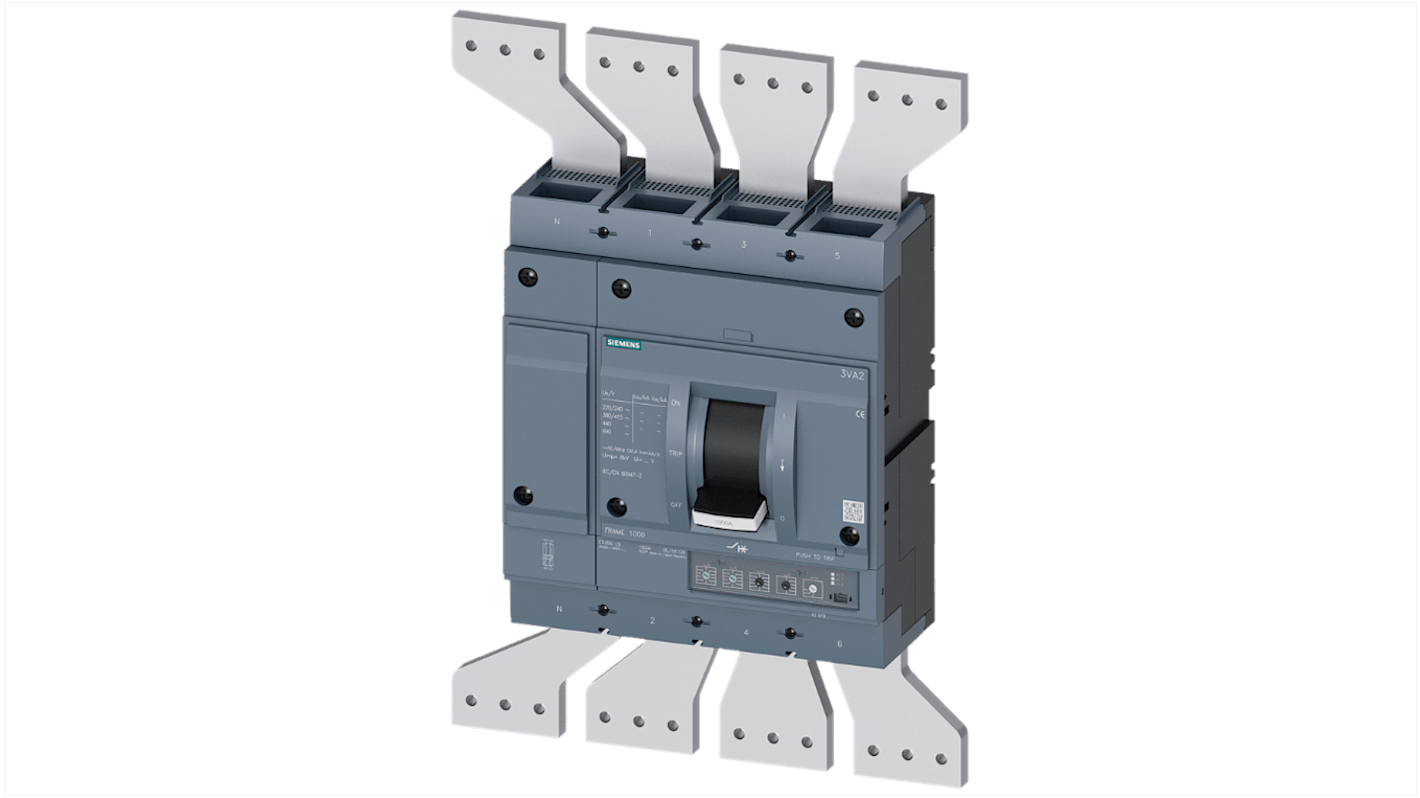 Interruttore magnetotermico scatolato 3VA2612-5HN42-0AA0, 4, 1.25kA, potere di interruzione 25 kA, Fissa