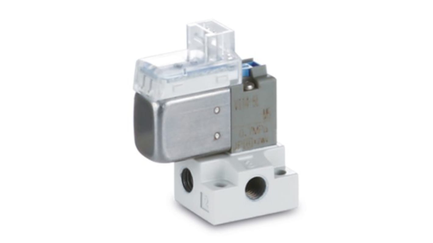 Electrodistributeur pneumatique SMC serie V100 fonction 3 Port Solenoid Valve, Solénoïde, M5 x 0,8