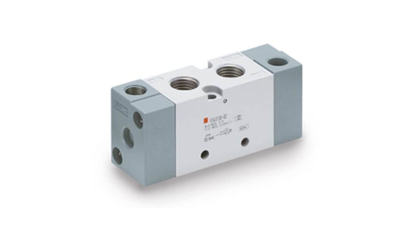 Electrodistributeur pneumatique SMC serie VFA3000 fonction 2 Position Single Valve, Pneumatique, Rc 1/4