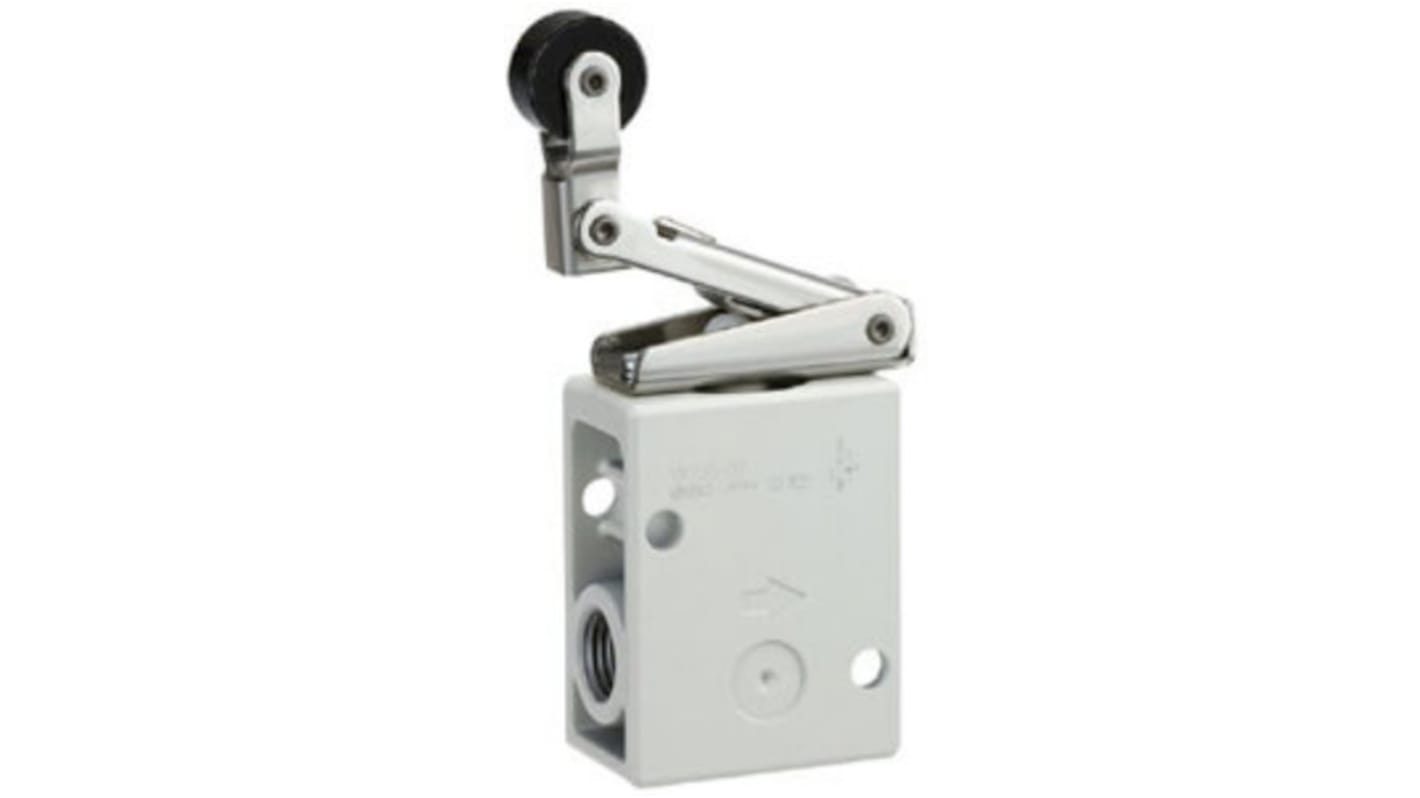 SMC Foot Pedal 2 Port Mechanical Valve Mechanical Valve VM100 Series, R 1/4, 2/3in, Series VM100