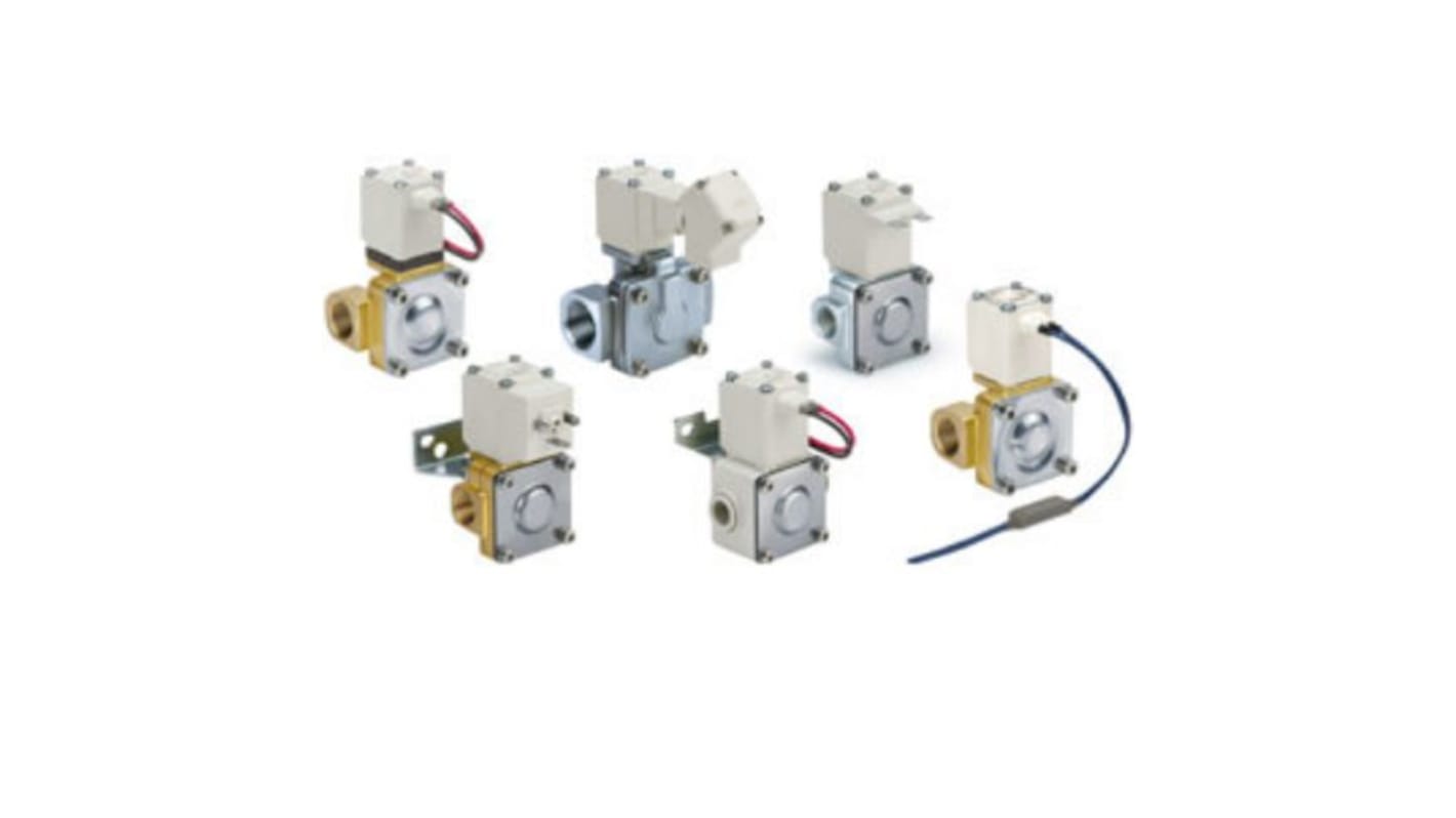 Valvole pilotate pneumatiche SMC, G 3/8, funzione 2 Port Solenoid Valve, Pilot Operated, azionamento Elettrico