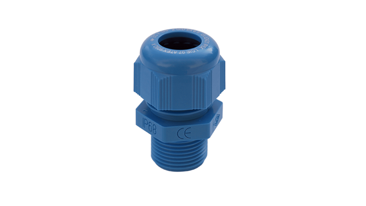 F7422500E | SIB SIB-TEC Series Blue Polyamide Cable Gland, M25 Thread ...