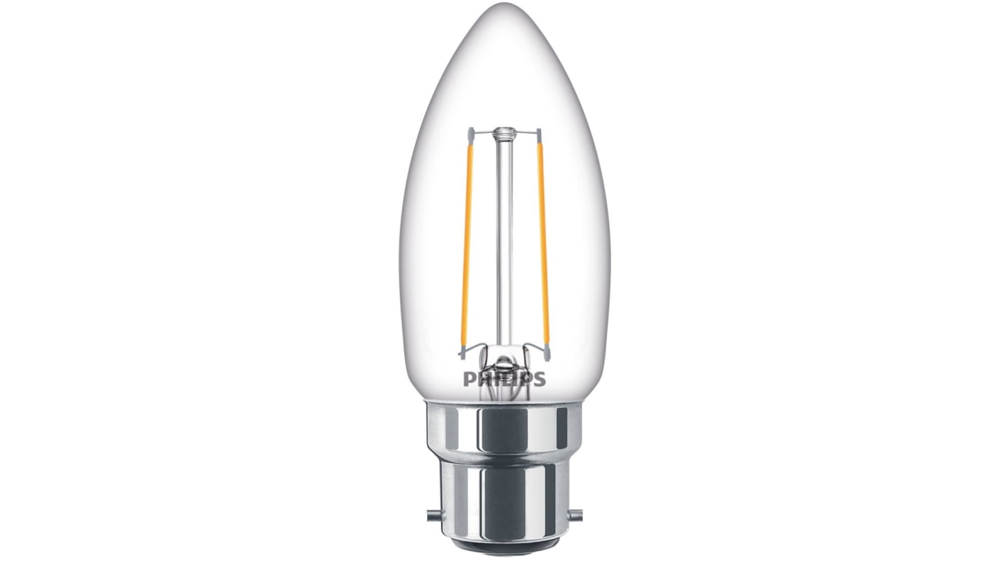 Ampoule LED B22 Philips, 2 W, 2700K, Blanc chaud