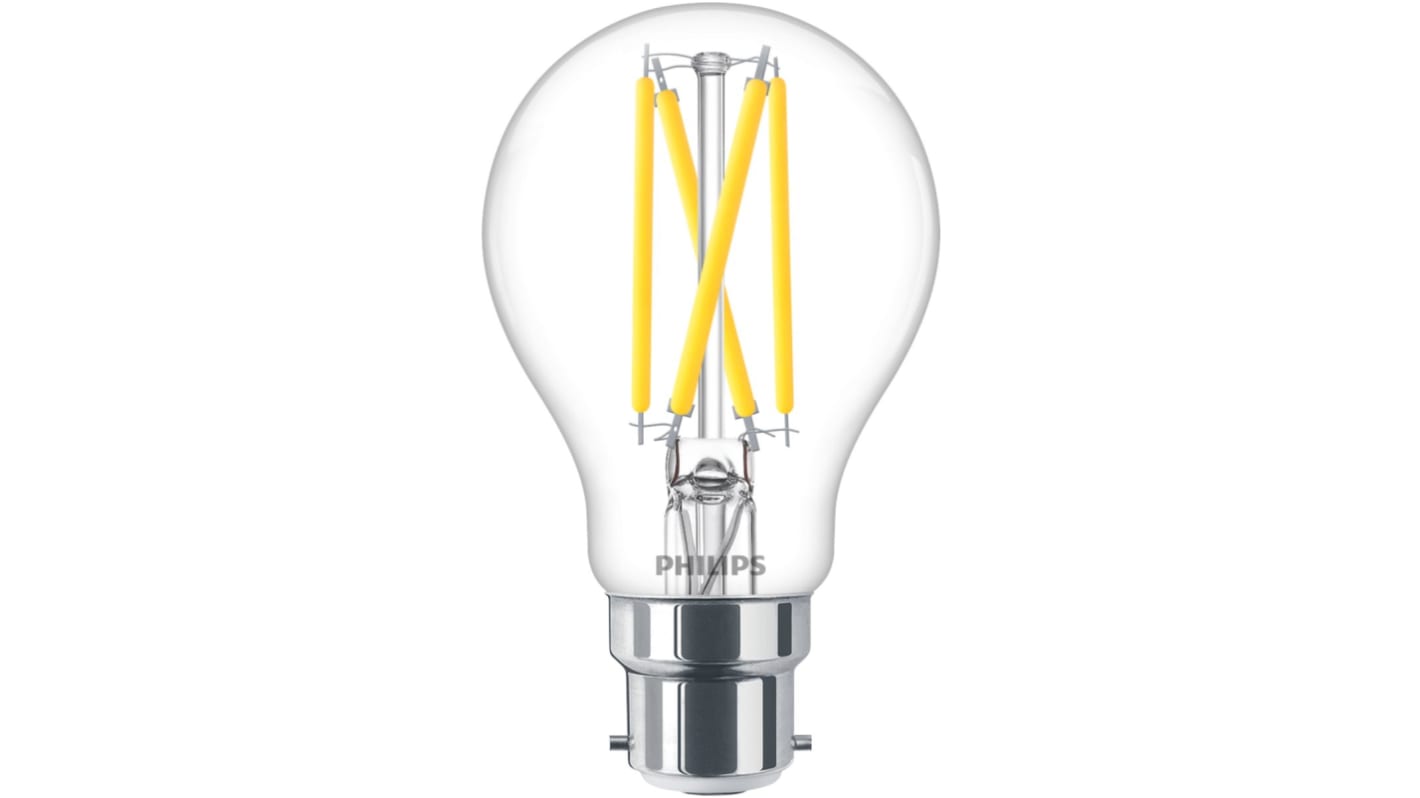 Ampoule LED B22 Philips, 5,9 W, 2200/2700K, Lueur chaude, gradable