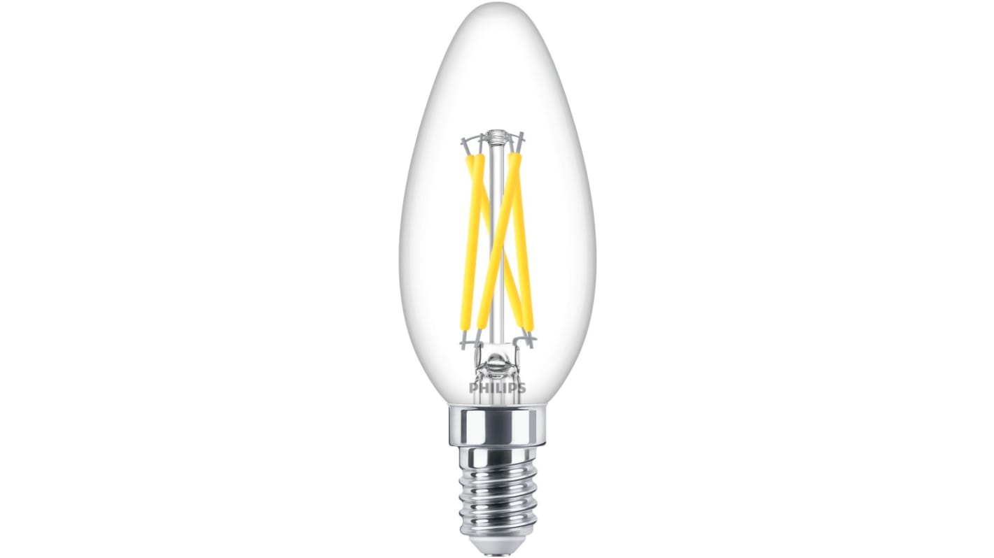 Ampoule LED E14 Philips, 2,5 W, 2200/2700K, Lueur chaude, gradable