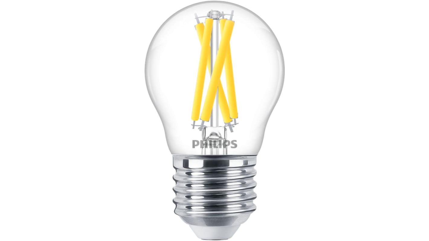 Lampade LED Philips con base E27, 3,4 W, Luce calda, intensità regolabile